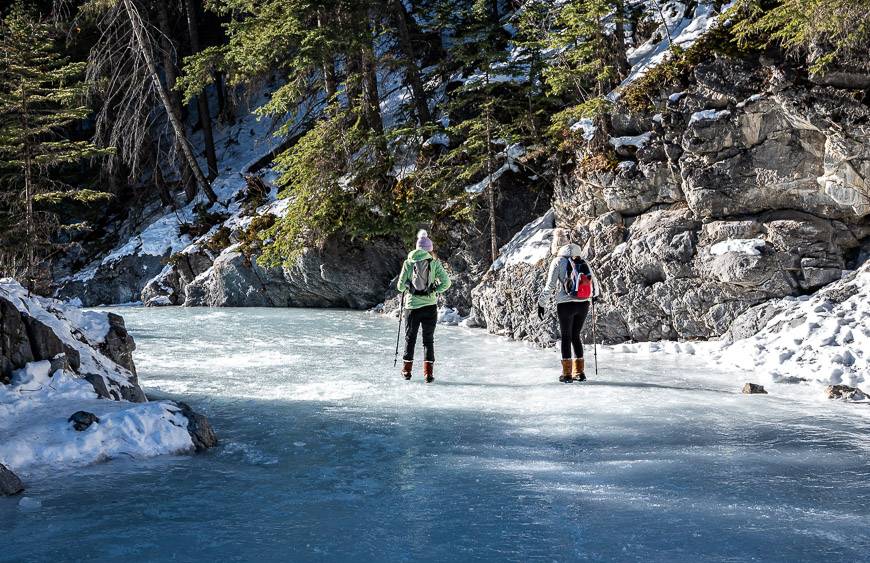 Easy winter hikes in the Canmore mountains