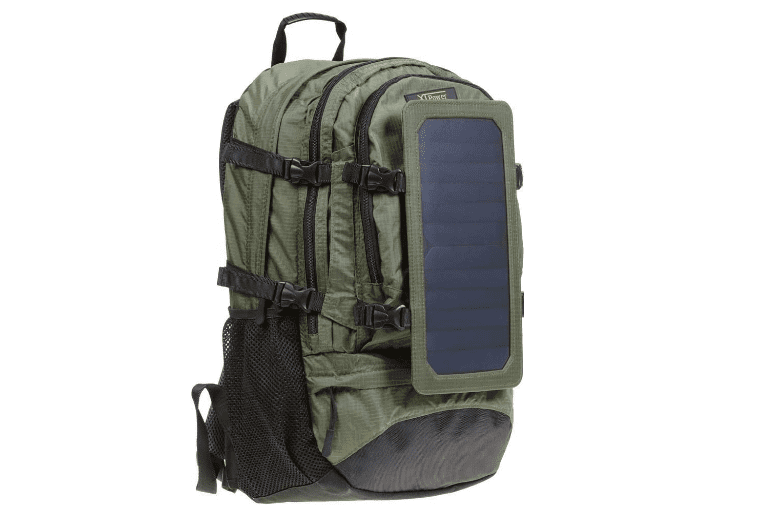 Solar panel hiking backpack for outdoor adventures