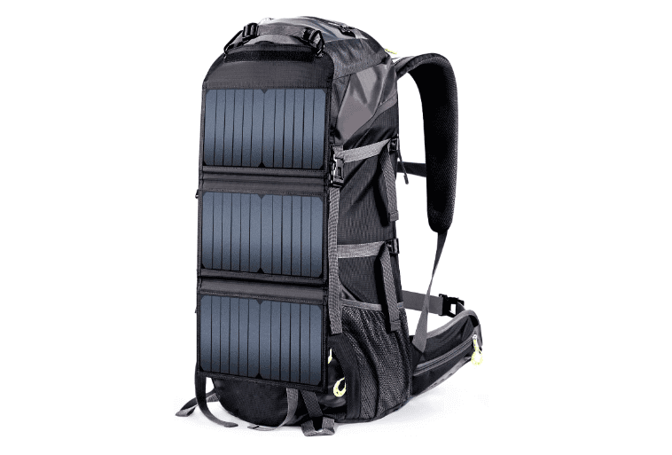 Solar panel hiking backpack for outdoor adventures